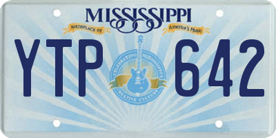 MS license plate YTP642