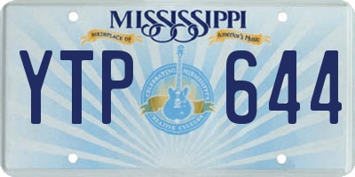 MS license plate YTP644