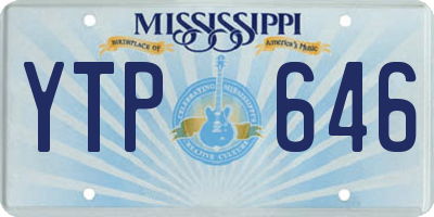 MS license plate YTP646