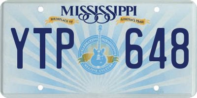 MS license plate YTP648