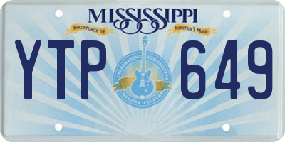 MS license plate YTP649