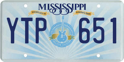 MS license plate YTP651
