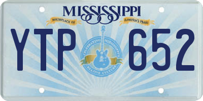 MS license plate YTP652