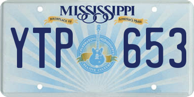 MS license plate YTP653
