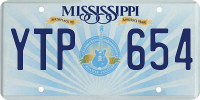 MS license plate YTP654