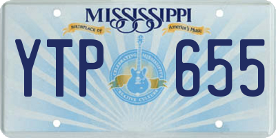MS license plate YTP655