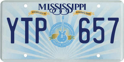 MS license plate YTP657