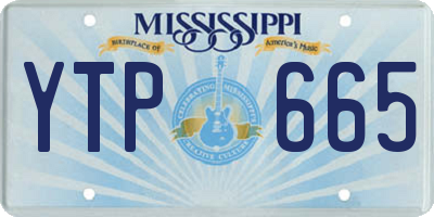 MS license plate YTP665