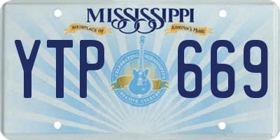 MS license plate YTP669