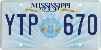 MS license plate YTP670