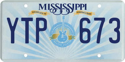 MS license plate YTP673
