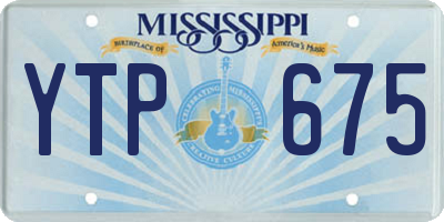 MS license plate YTP675