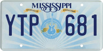MS license plate YTP681