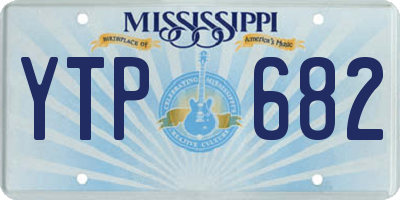 MS license plate YTP682