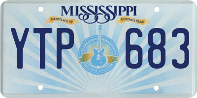 MS license plate YTP683
