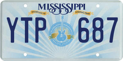 MS license plate YTP687