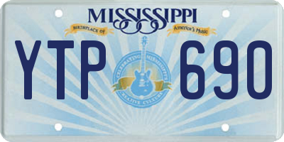 MS license plate YTP690