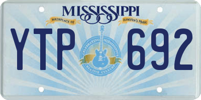 MS license plate YTP692