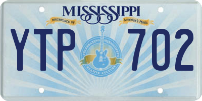 MS license plate YTP702