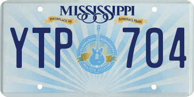 MS license plate YTP704