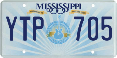 MS license plate YTP705