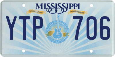 MS license plate YTP706