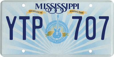 MS license plate YTP707