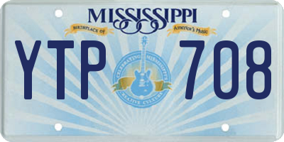 MS license plate YTP708