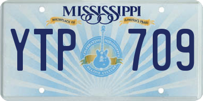MS license plate YTP709