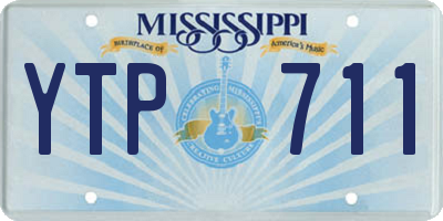 MS license plate YTP711