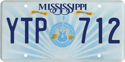 MS license plate YTP712