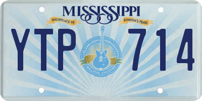 MS license plate YTP714