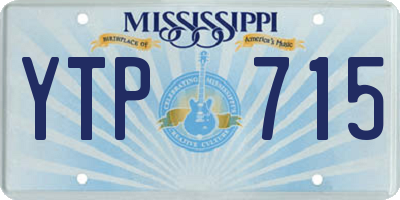 MS license plate YTP715