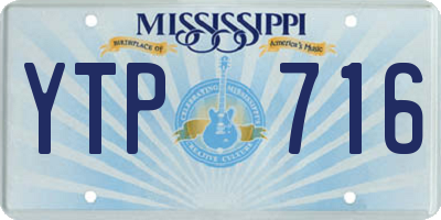 MS license plate YTP716
