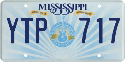 MS license plate YTP717