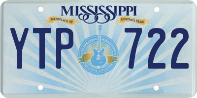 MS license plate YTP722