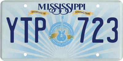 MS license plate YTP723