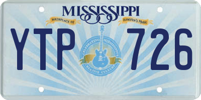 MS license plate YTP726