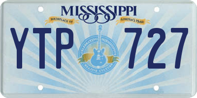 MS license plate YTP727