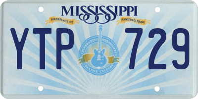 MS license plate YTP729