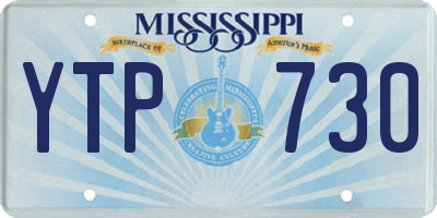 MS license plate YTP730
