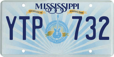 MS license plate YTP732