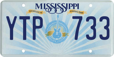 MS license plate YTP733