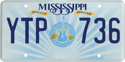 MS license plate YTP736