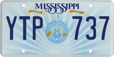 MS license plate YTP737