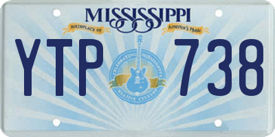 MS license plate YTP738