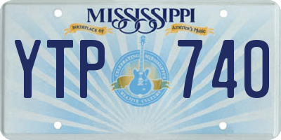 MS license plate YTP740