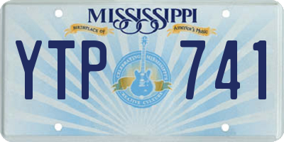 MS license plate YTP741