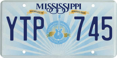 MS license plate YTP745
