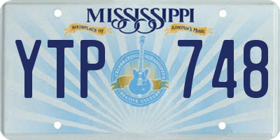 MS license plate YTP748